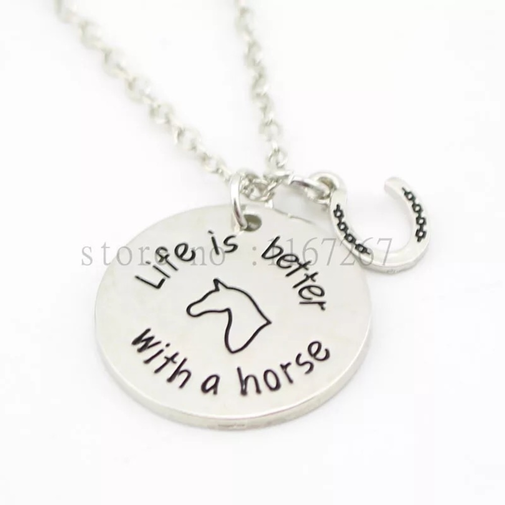 Life is Better with a horse necklace